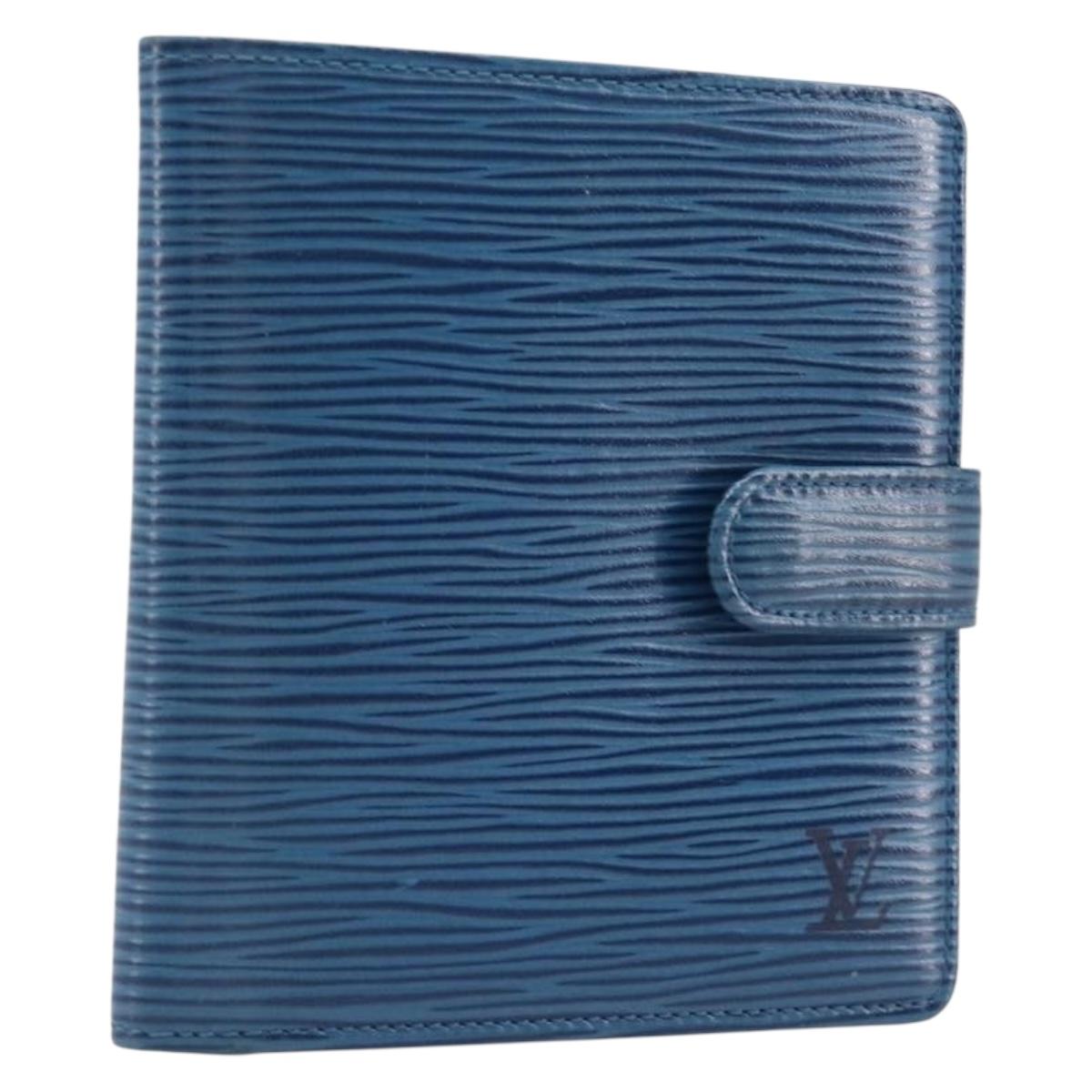 LOUIS VUITTON Epi Porte Billets Compact Wallet Blue M63555 LV Auth 208841A