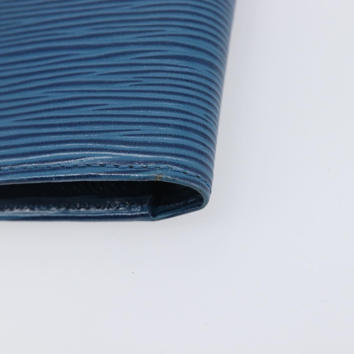 LOUIS VUITTON Epi Porte Billets Compact Wallet Blue M63555 LV Auth 208841A