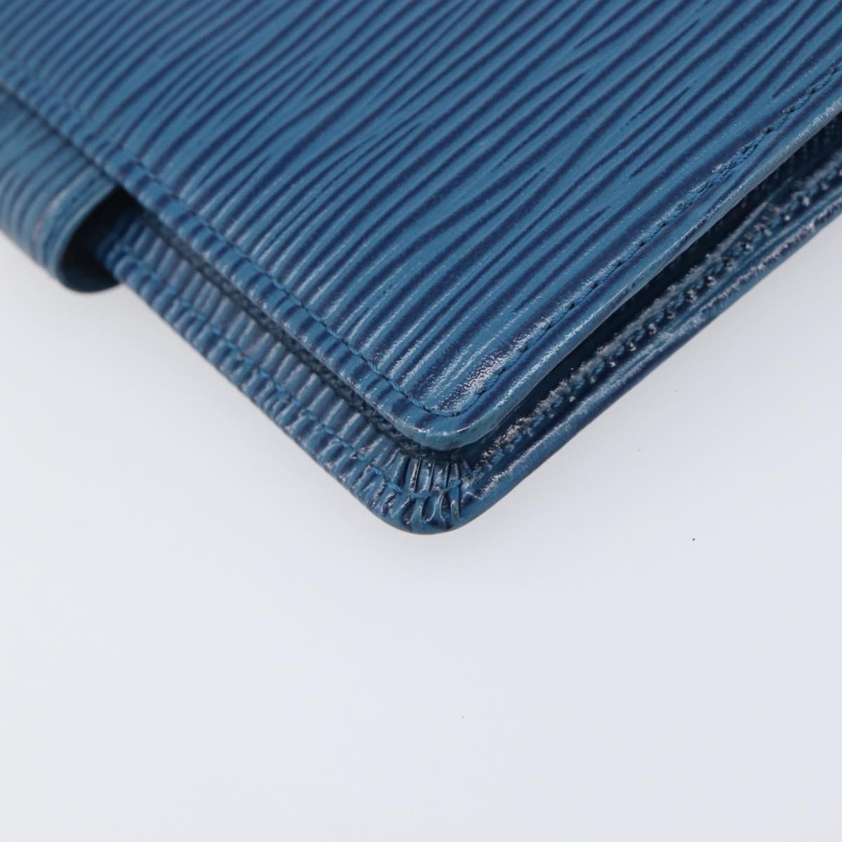 LOUIS VUITTON Epi Porte Billets Compact Wallet Blue M63555 LV Auth 208841A