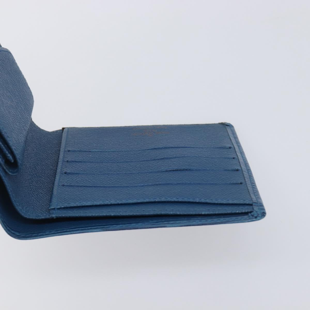 LOUIS VUITTON Epi Porte Billets Compact Wallet Blue M63555 LV Auth 208841A