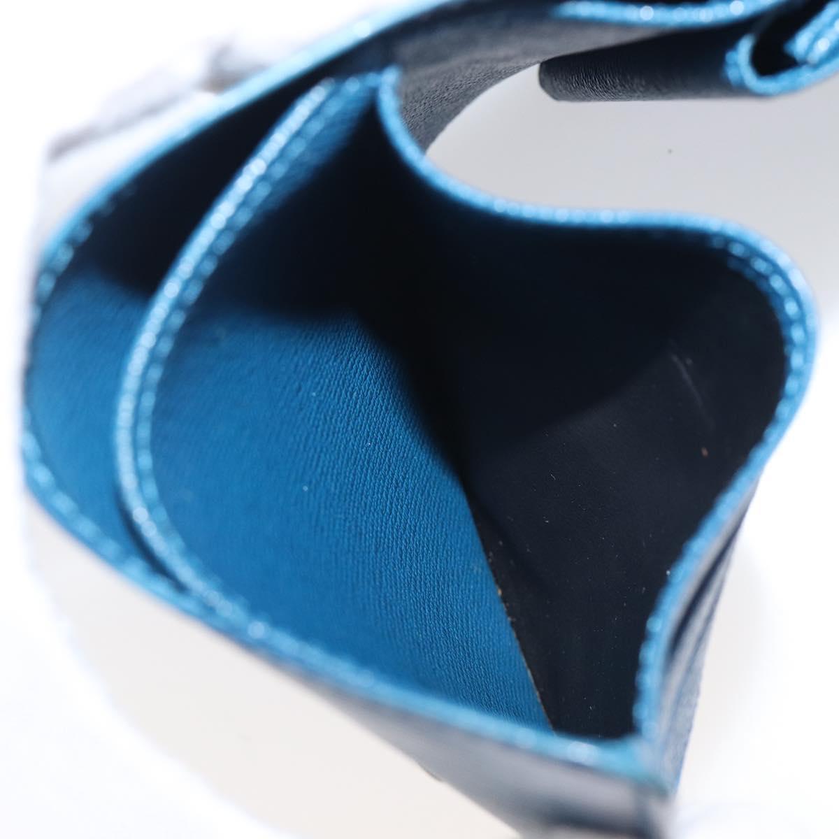 LOUIS VUITTON Epi Porte Billets Compact Wallet Blue M63555 LV Auth 208841A