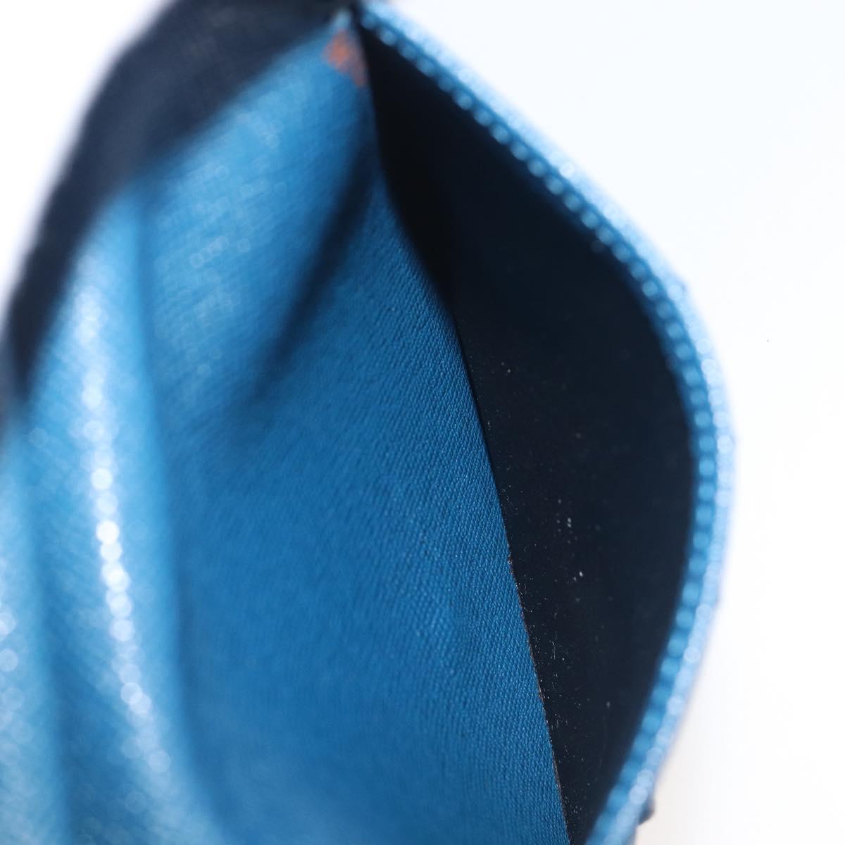 LOUIS VUITTON Epi Porte Billets Compact Wallet Blue M63555 LV Auth 208841A