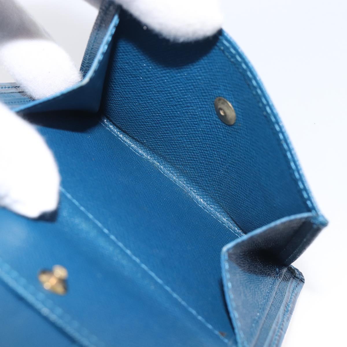 LOUIS VUITTON Epi Porte Billets Compact Wallet Blue M63555 LV Auth 208841A