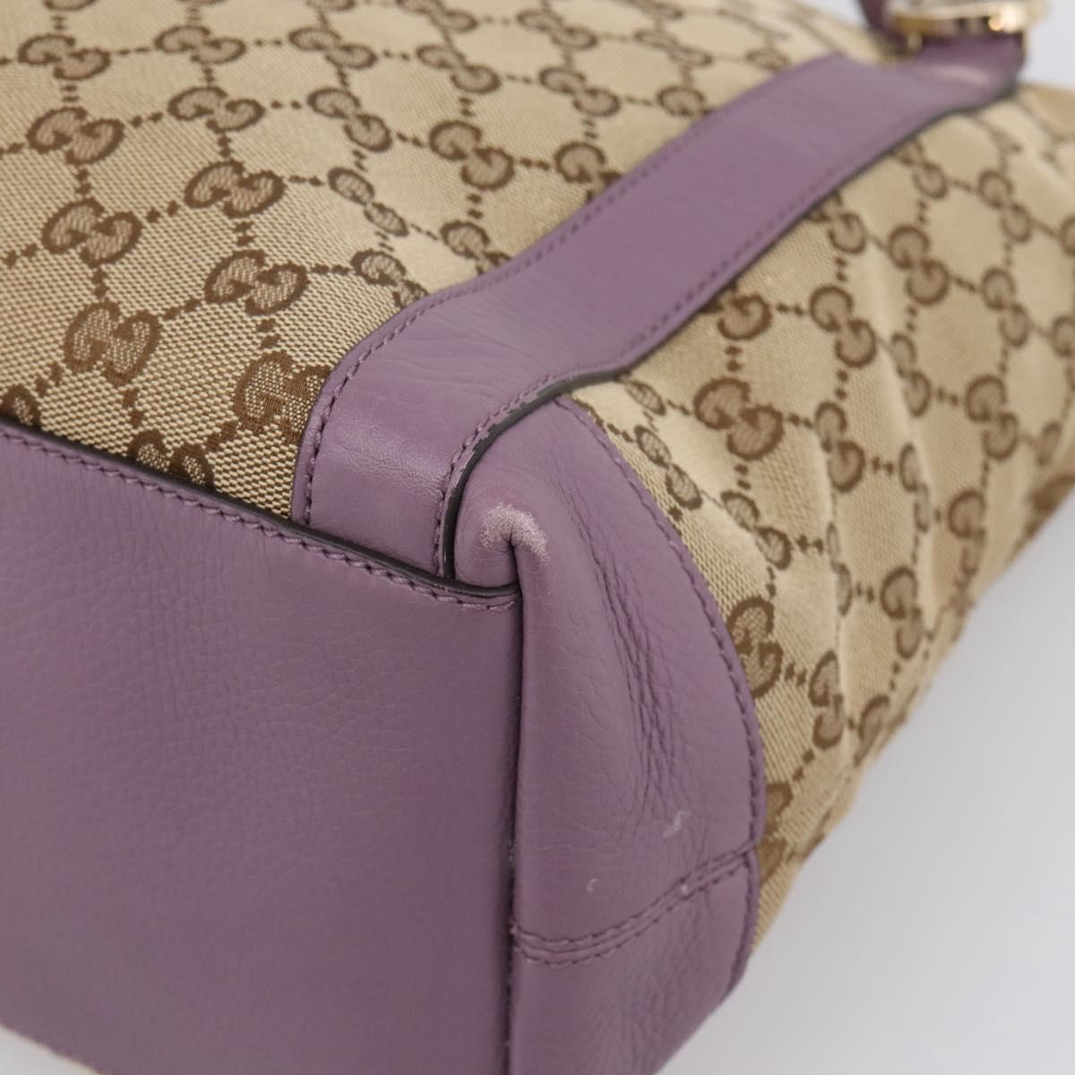 GUCCI GG Canvas GG Twins Shoulder Bag Beige Gold Tone 323675 Auth 208847V