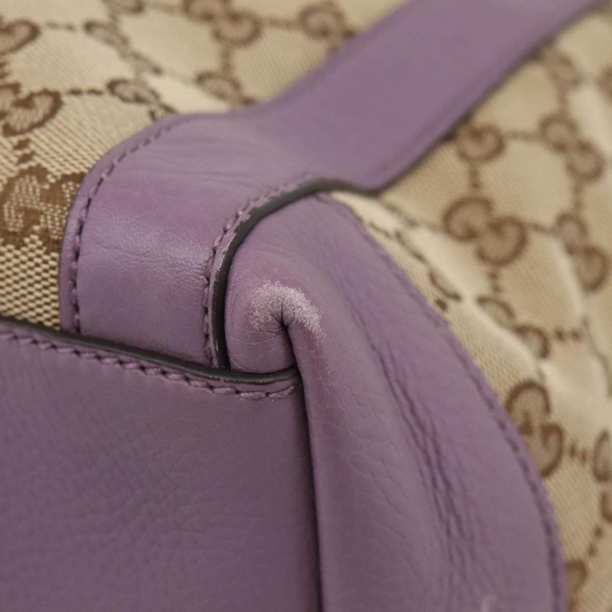 GUCCI GG Canvas GG Twins Shoulder Bag Beige Gold Tone 323675 Auth 208847V
