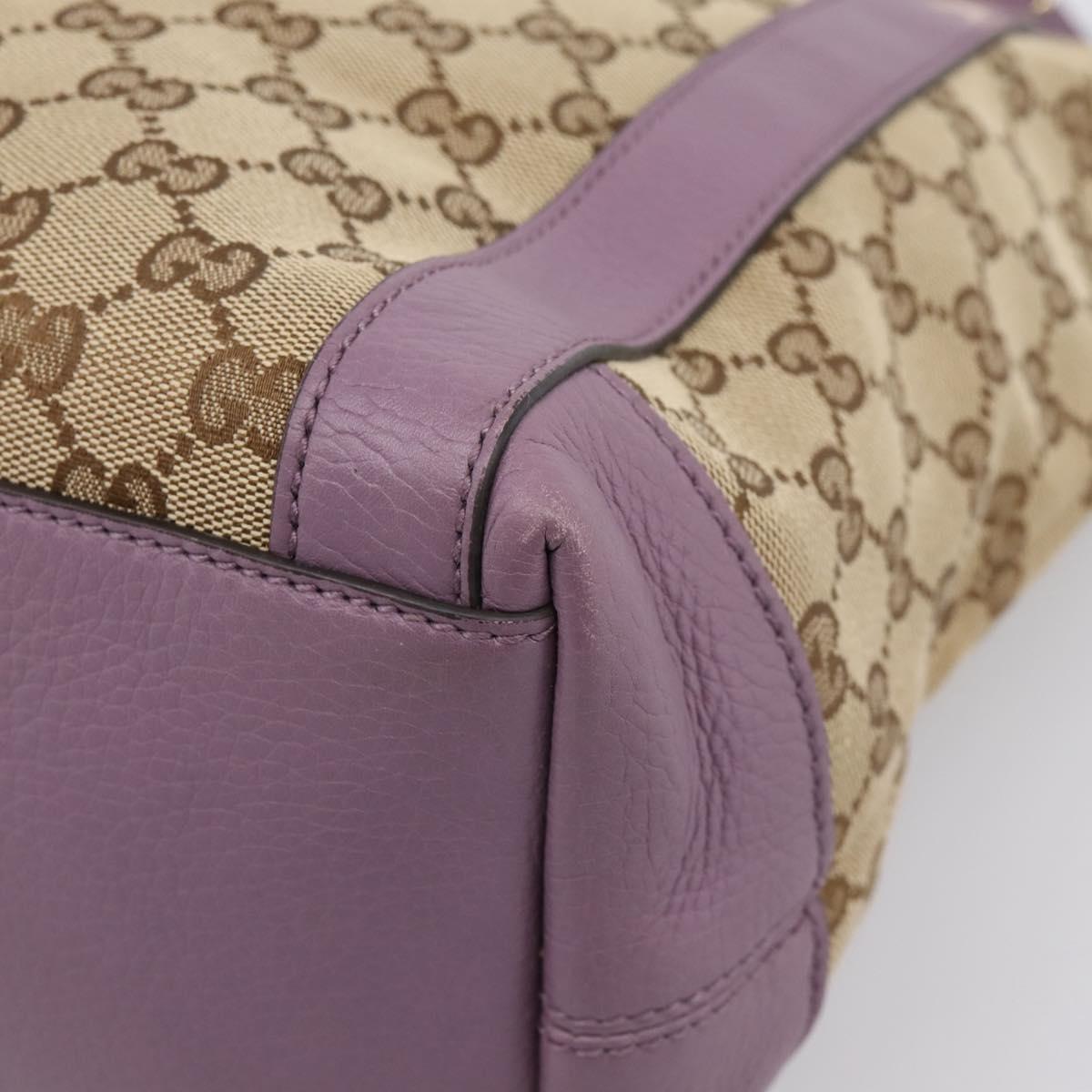 GUCCI GG Canvas GG Twins Shoulder Bag Beige Gold Tone 323675 Auth 208847V