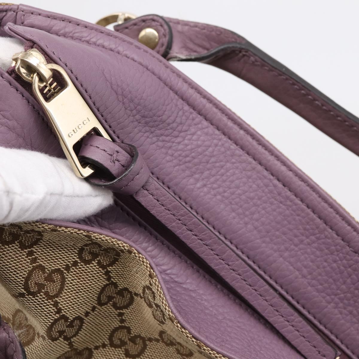 GUCCI GG Canvas GG Twins Shoulder Bag Beige Gold Tone 323675 Auth 208847V