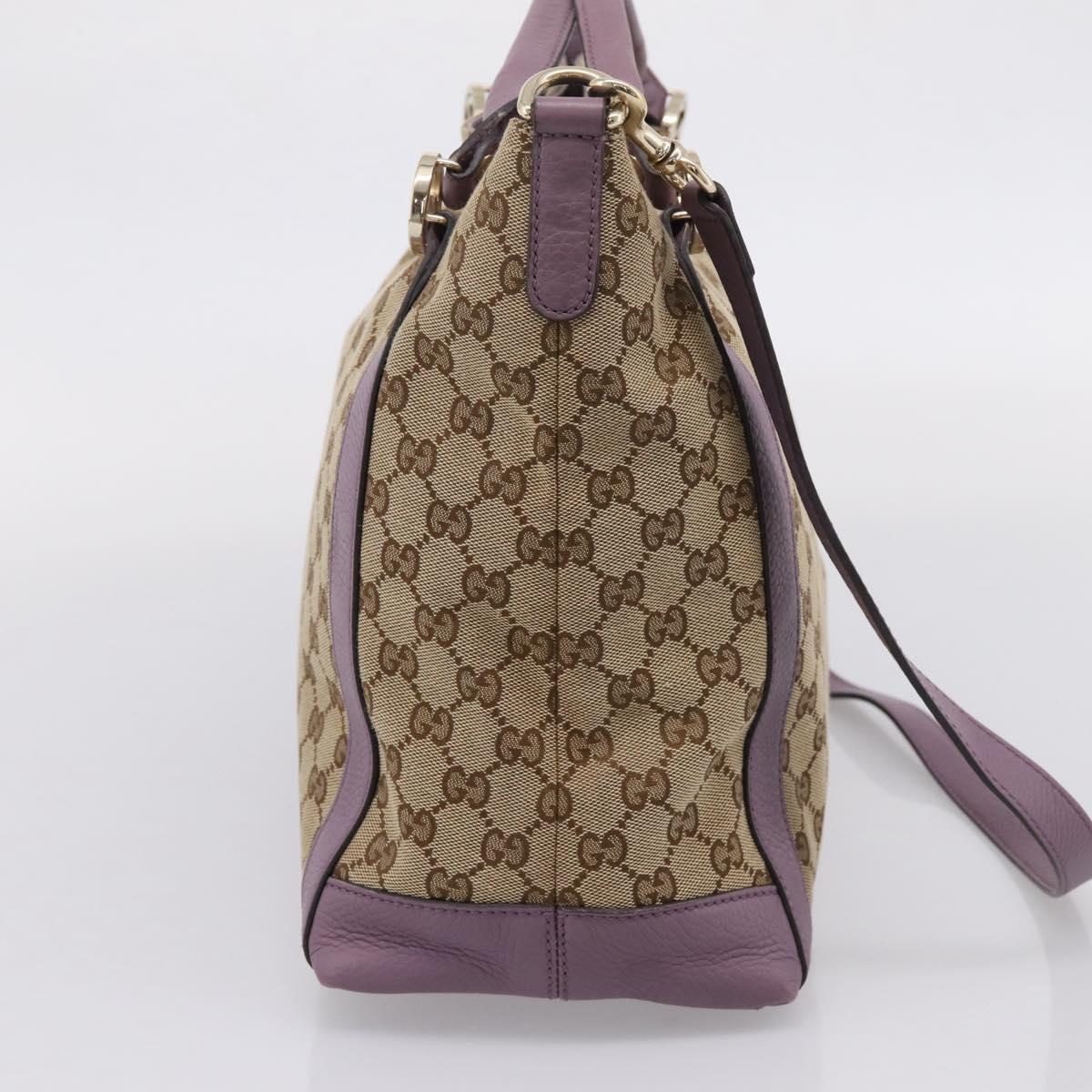 GUCCI GG Canvas GG Twins Shoulder Bag Beige Gold Tone 323675 Auth 208847V