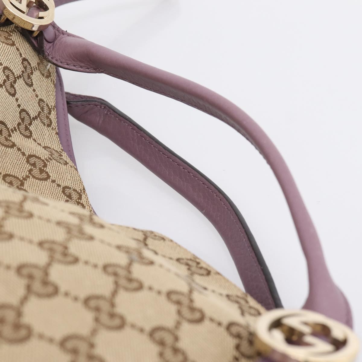 GUCCI GG Canvas GG Twins Shoulder Bag Beige Gold Tone 323675 Auth 208847V