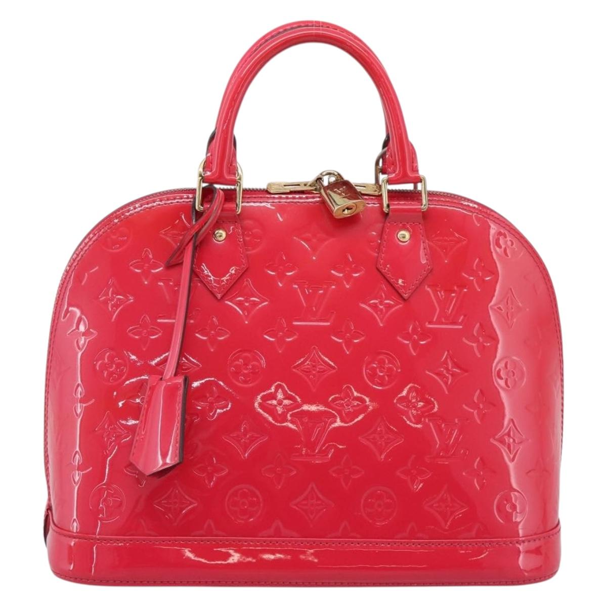 LOUIS VUITTON Monogram Vernis Alma PM Rouge Grunadine M91693 LV Auth 208851SAV