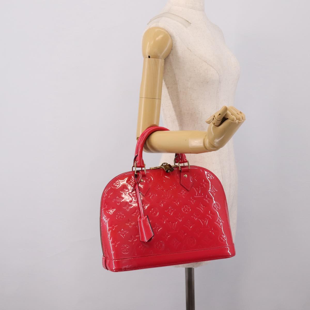 LOUIS VUITTON Monogram Vernis Alma PM Rouge Grunadine M91693 LV Auth 208851SAV