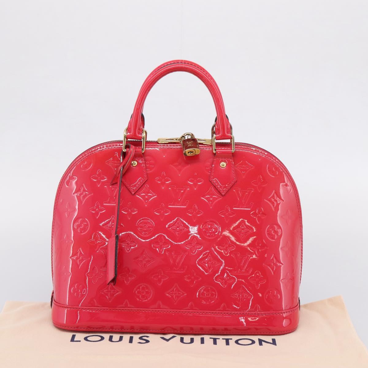 LOUIS VUITTON Monogram Vernis Alma PM Rouge Grunadine M91693 LV Auth 208851SAV