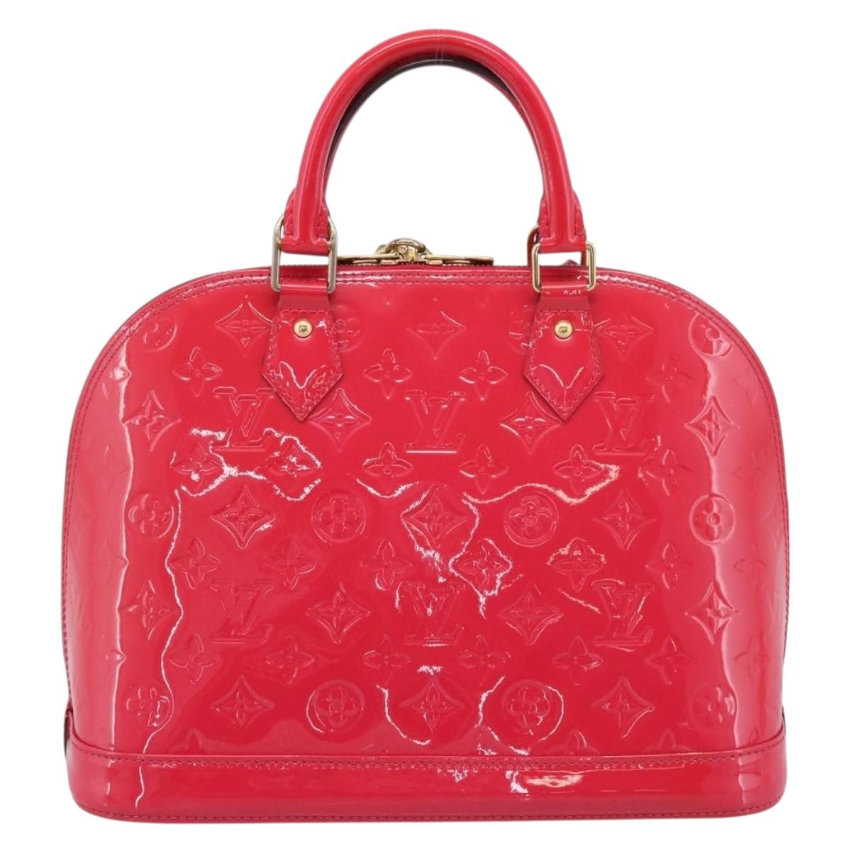 LOUIS VUITTON Monogram Vernis Alma PM Rouge Grunadine M91693 LV Auth 208851SAV