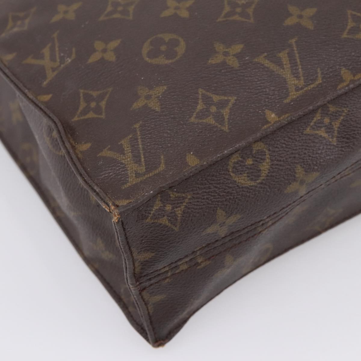 LOUIS VUITTON Monogram Sac Plat Hand Bag M51140 LV Auth 208856