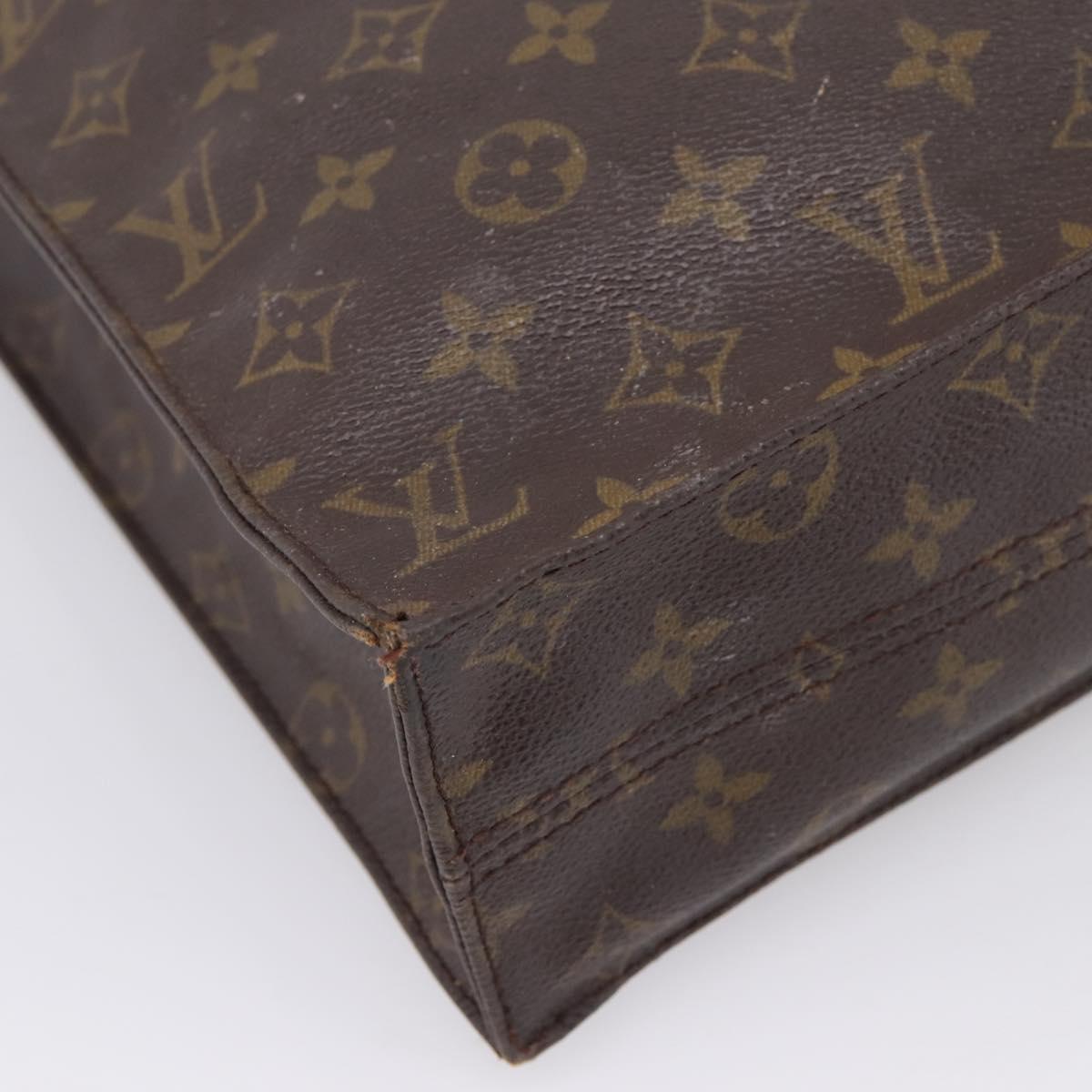 LOUIS VUITTON Monogram Sac Plat Hand Bag M51140 LV Auth 208856