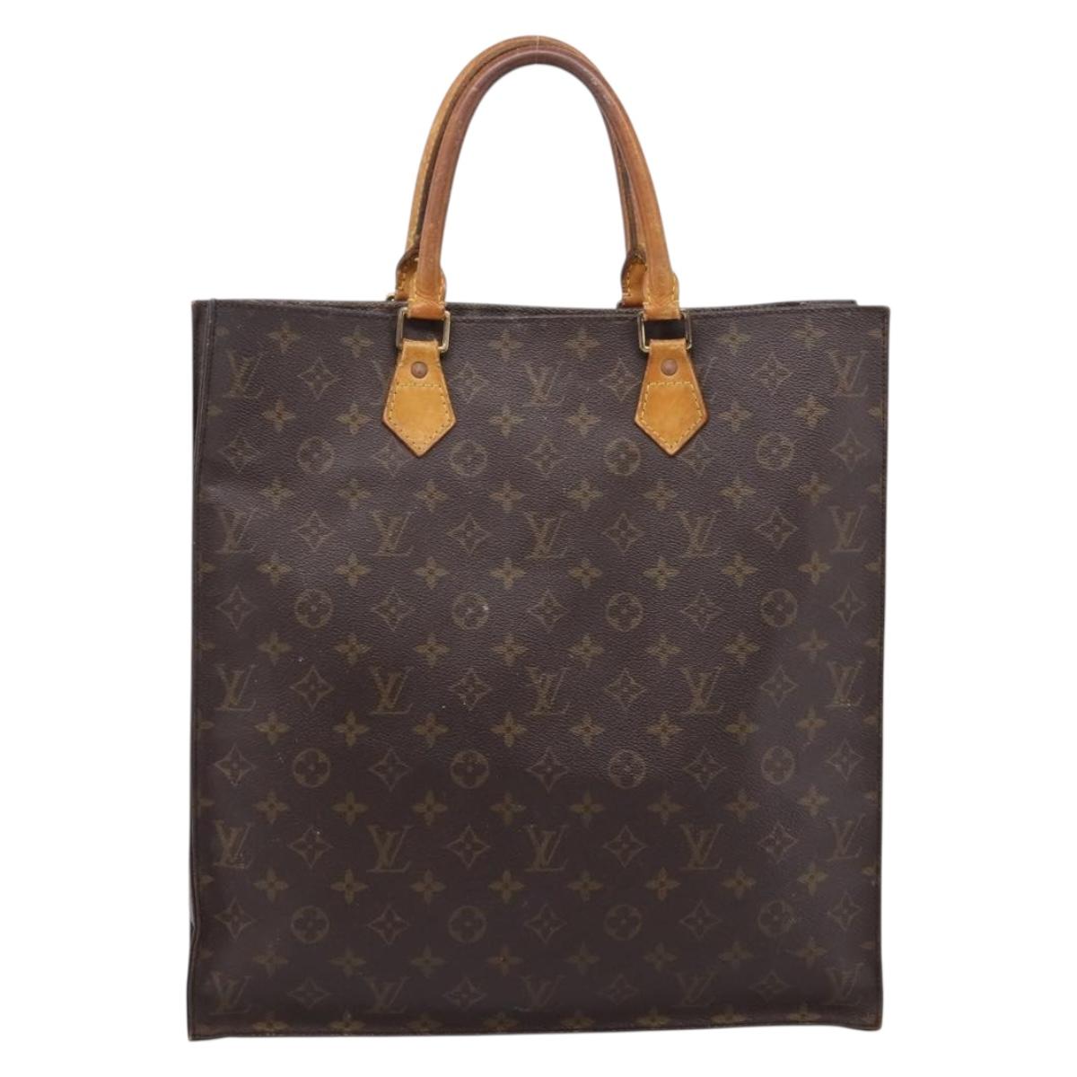 LOUIS VUITTON Monogram Sac Plat Hand Bag M51140 LV Auth 208856