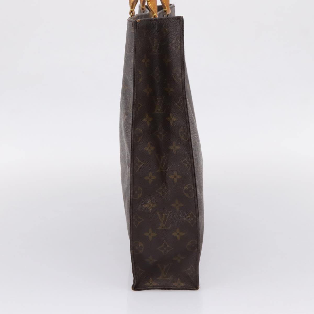 LOUIS VUITTON Monogram Sac Plat Hand Bag M51140 LV Auth 208856
