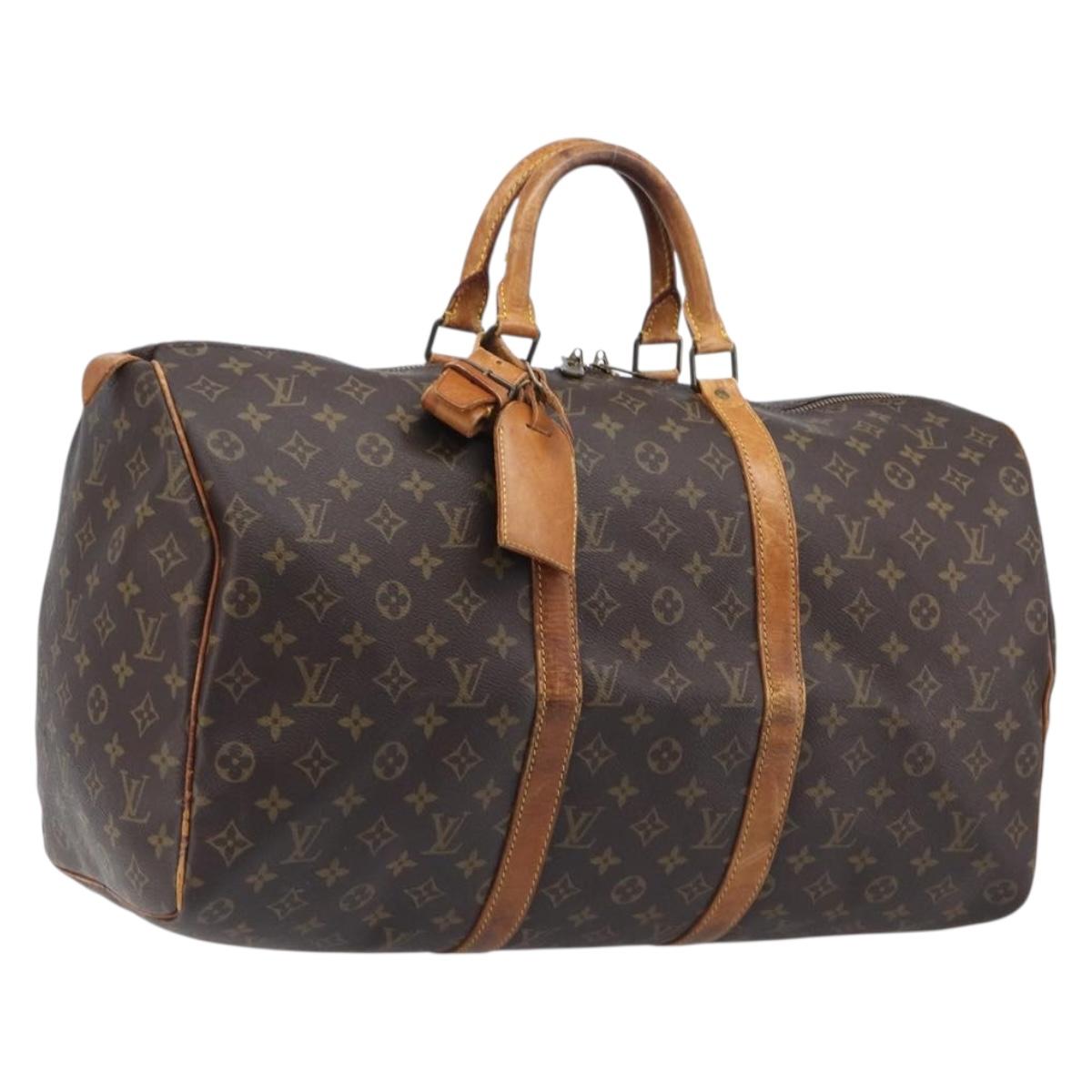 LOUIS VUITTON Monogram Keepall 50 Boston Bag M41426 LV Auth 208863