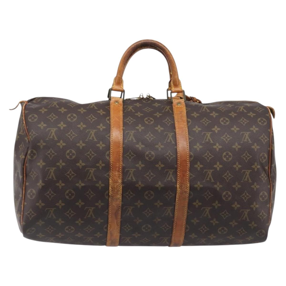 LOUIS VUITTON Monogram Keepall 50 Boston Bag M41426 LV Auth 208863