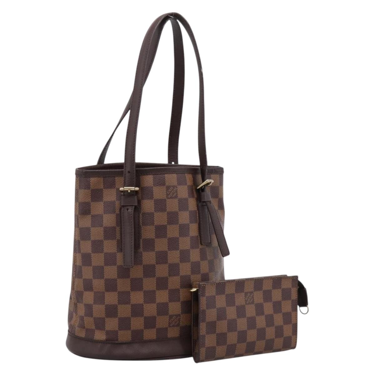 LOUIS VUITTON Damier Ebene Marais Shoulder Bag N42240 LV Auth 208868V