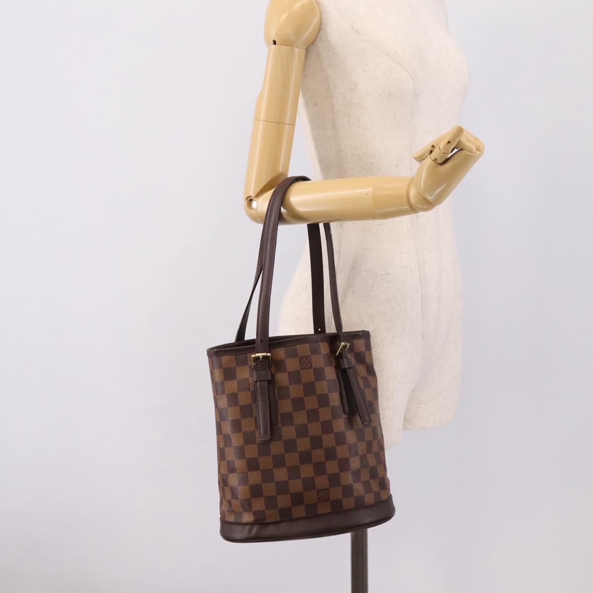 LOUIS VUITTON Damier Ebene Marais Shoulder Bag N42240 LV Auth 208868V