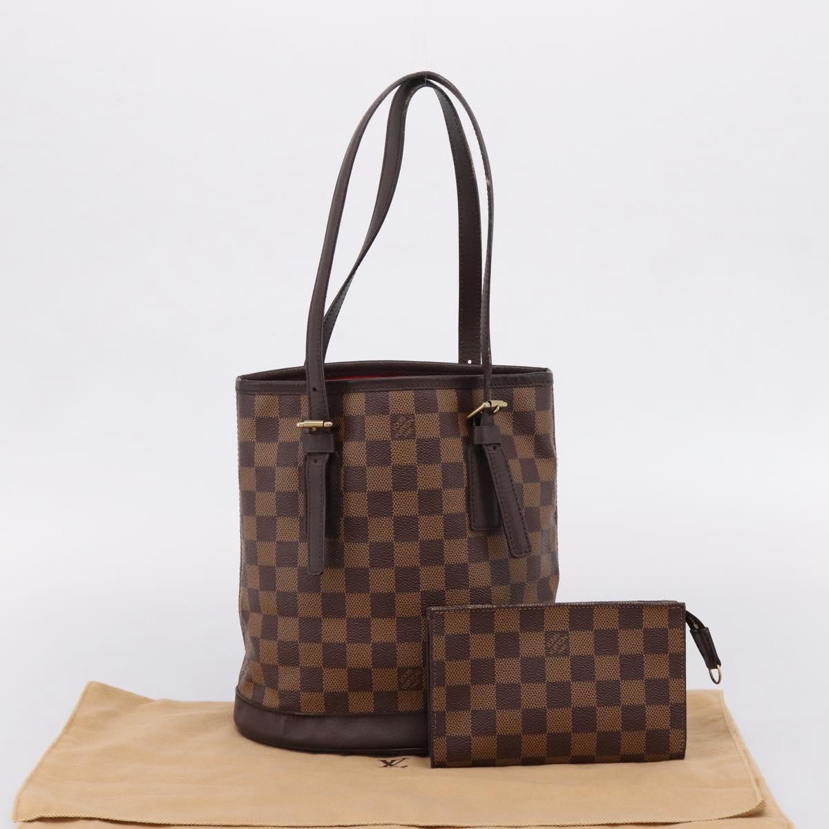 LOUIS VUITTON Damier Ebene Marais Shoulder Bag N42240 LV Auth 208868V
