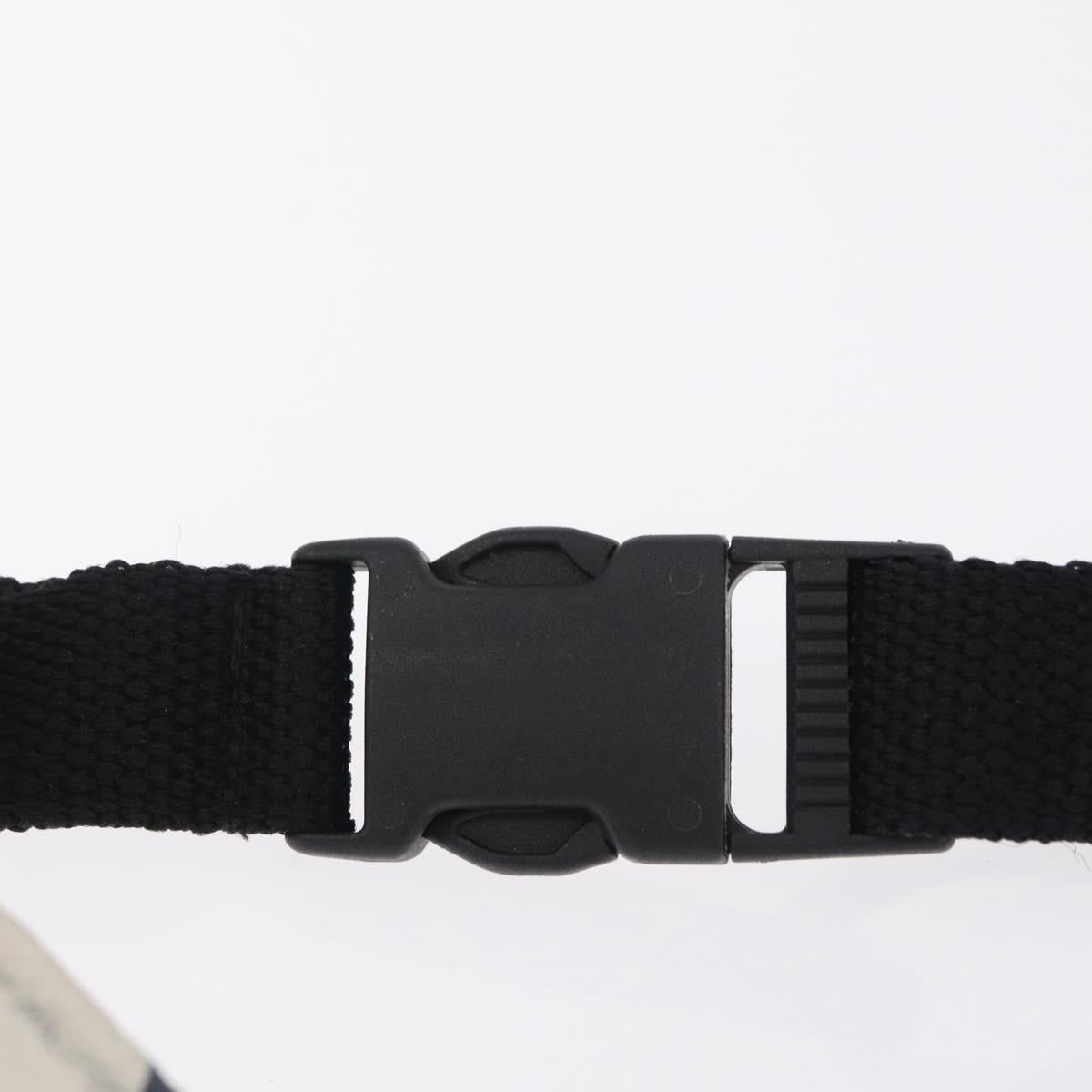 MCM Vicetos Waist Bag PVC Leather White Gold Tone Auth 208876
