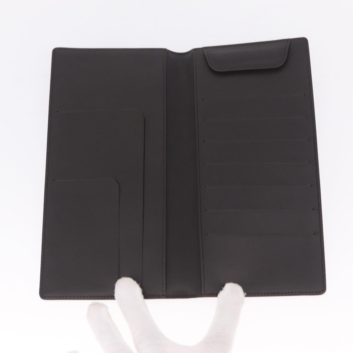 LOUIS VUITTON Monogram Grasse Portefeuille Double Case Black M66480 Auth 208903V