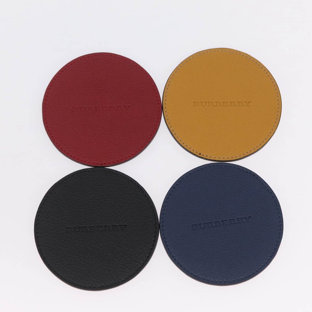 BURBERRY Coaster Leather Multicolor Auth 209000A