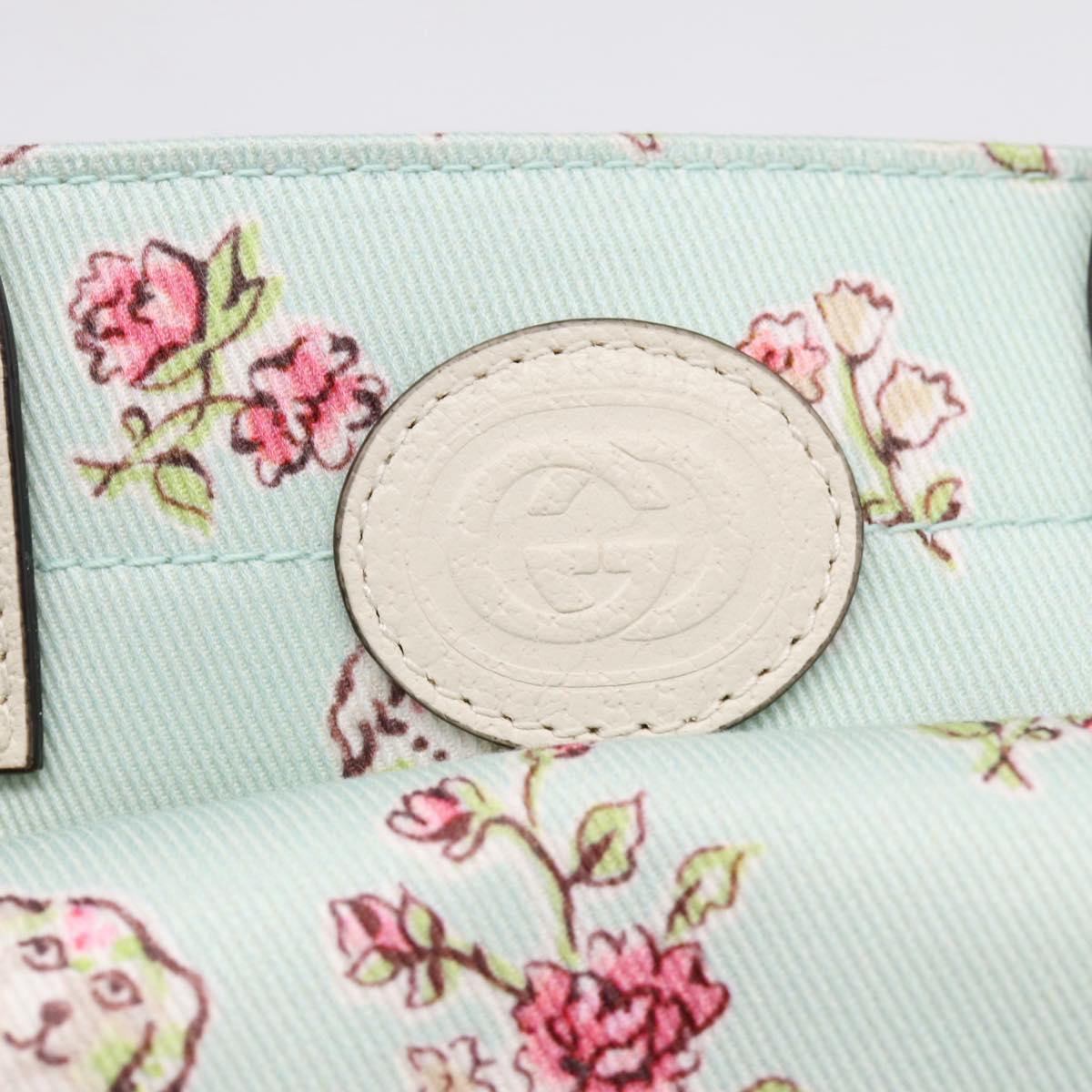 GUCCI Hand Bag Canvas Light Blue 628159 Auth 209003M