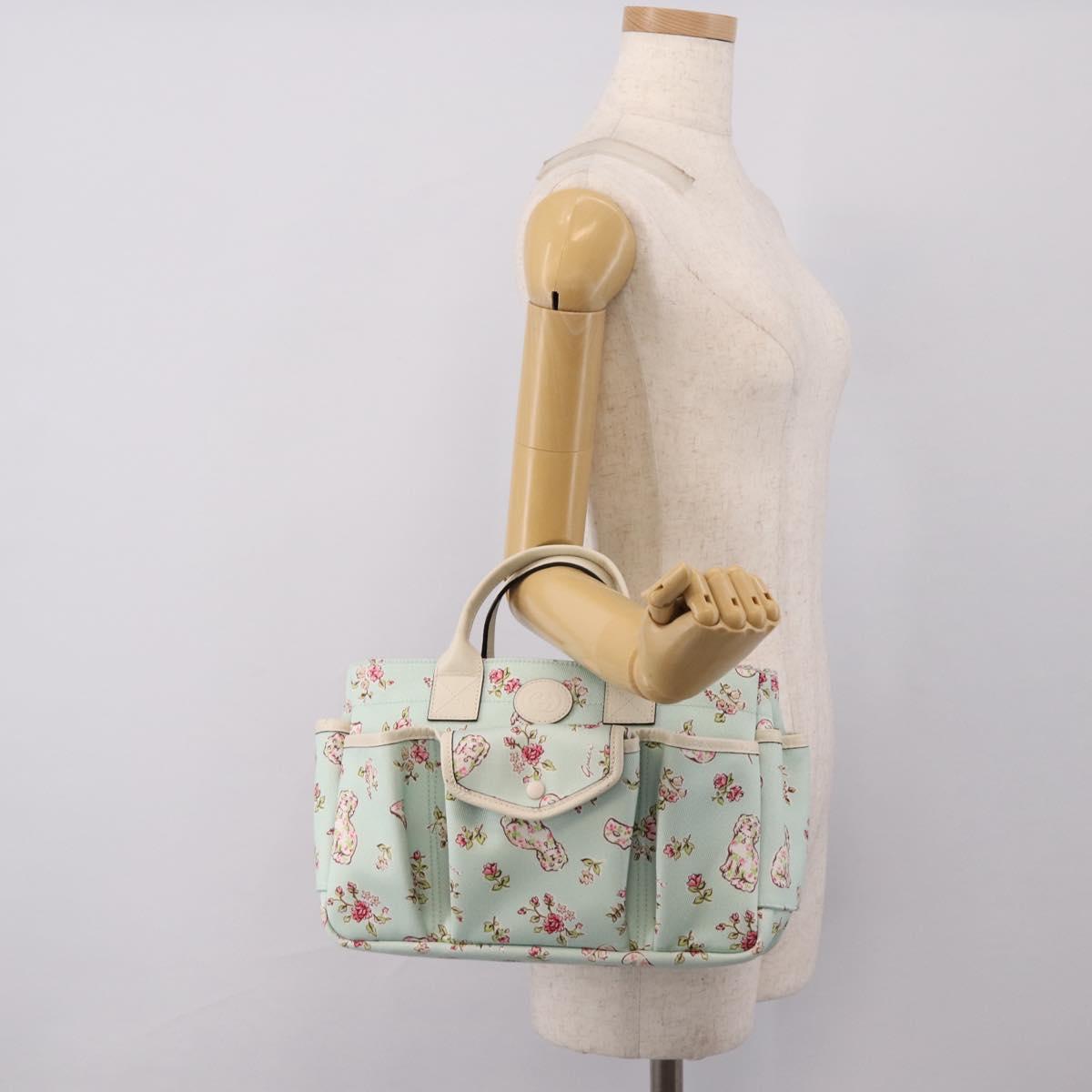 GUCCI Hand Bag Canvas Light Blue 628159 Auth 209003M