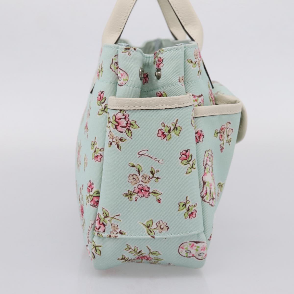 GUCCI Hand Bag Canvas Light Blue 628159 Auth 209003M