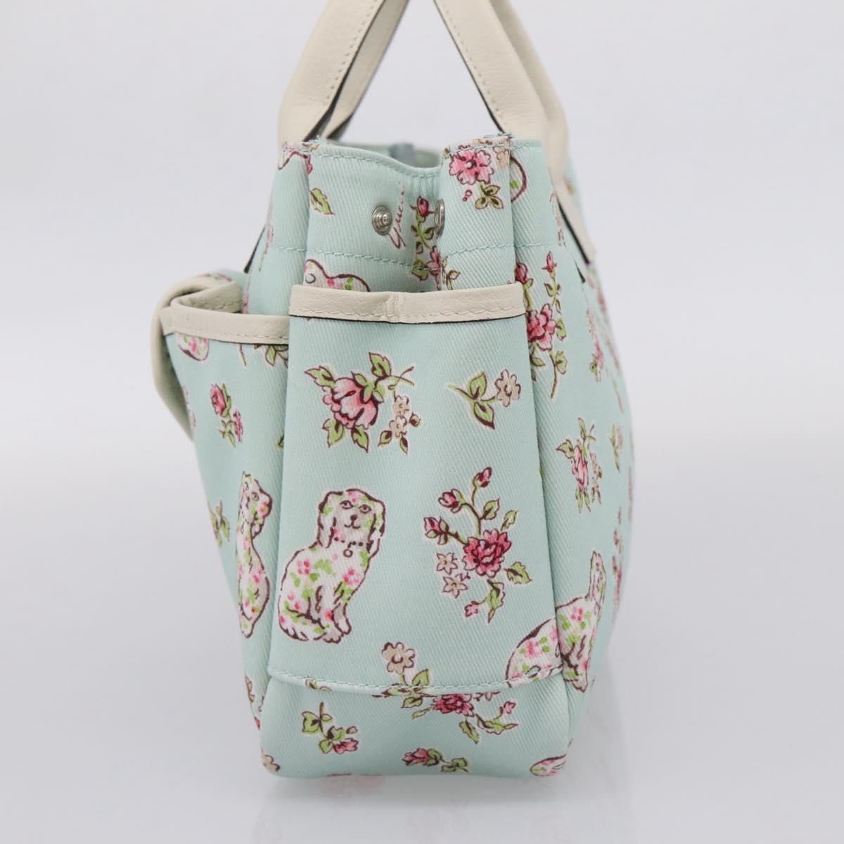 GUCCI Hand Bag Canvas Light Blue 628159 Auth 209003M