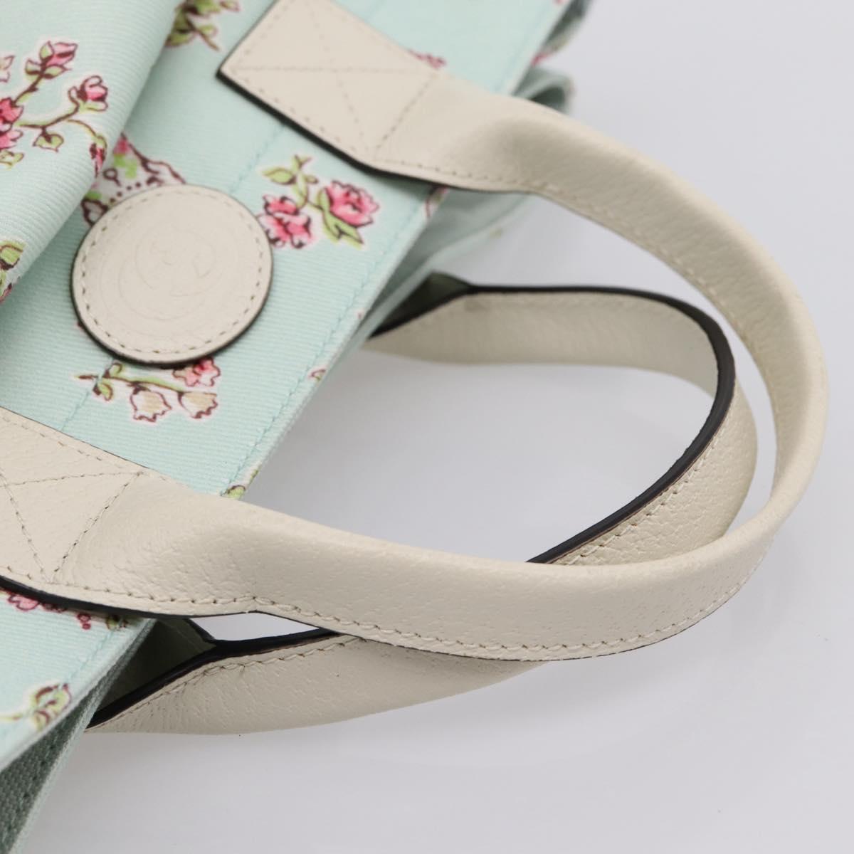 GUCCI Hand Bag Canvas Light Blue 628159 Auth 209003M
