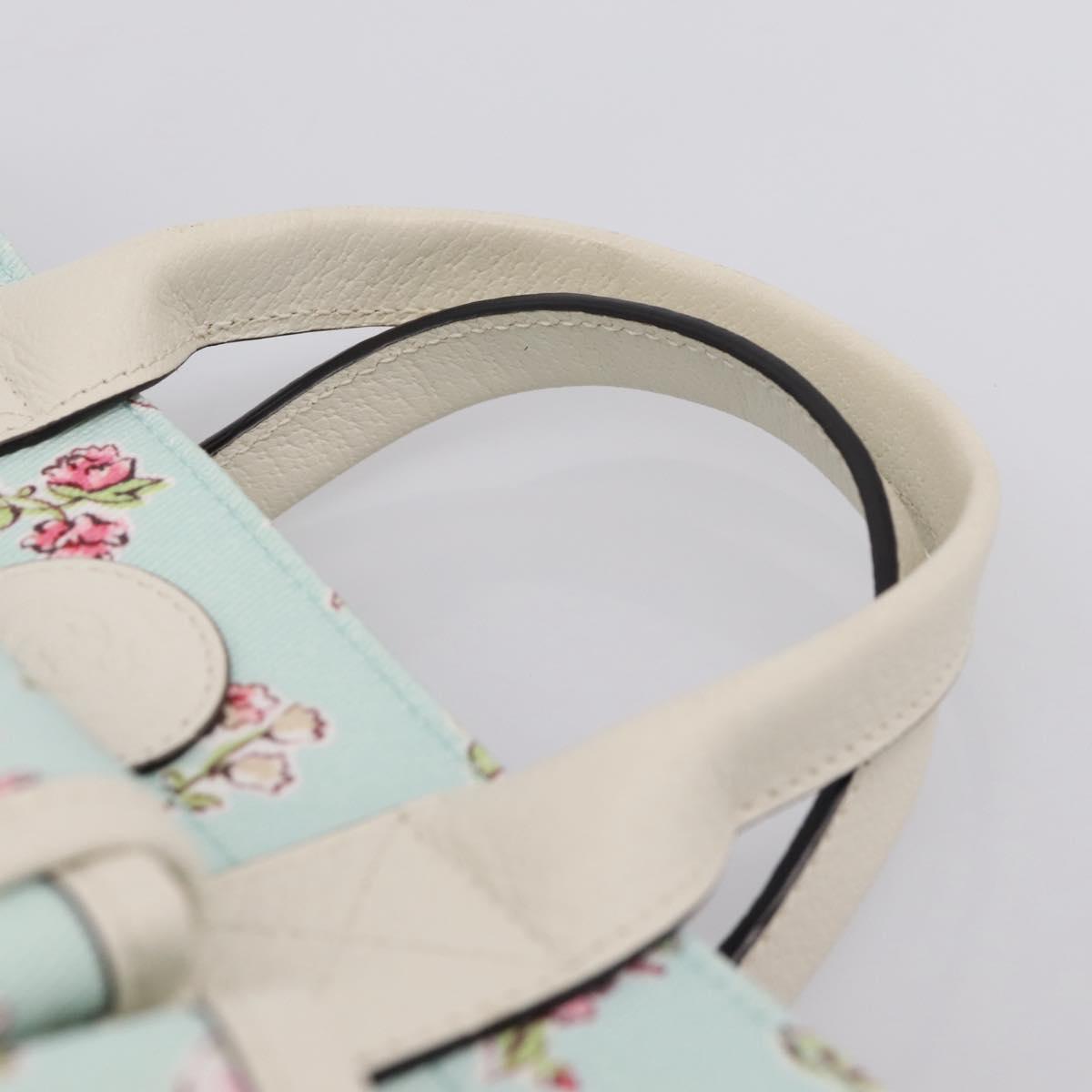 GUCCI Hand Bag Canvas Light Blue 628159 Auth 209003M