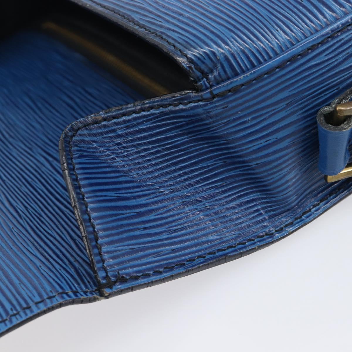 LOUIS VUITTON Epi Saint Cloud GM Shoulder Bag Toledo Blue M52195 LV Auth 209019