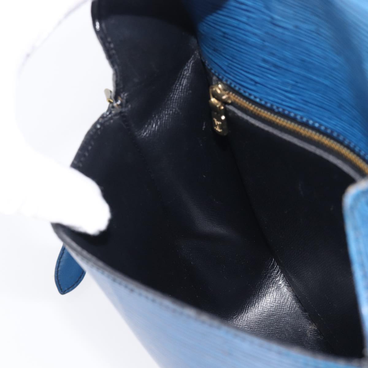 LOUIS VUITTON Epi Saint Cloud GM Shoulder Bag Toledo Blue M52195 LV Auth 209019