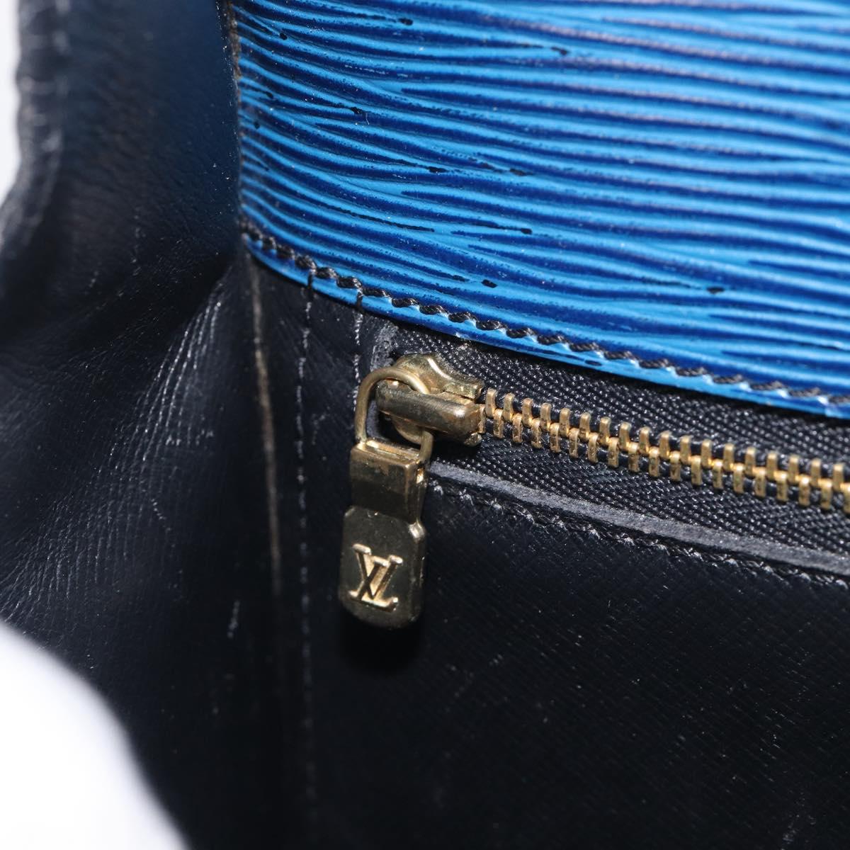 LOUIS VUITTON Epi Saint Cloud GM Shoulder Bag Toledo Blue M52195 LV Auth 209019
