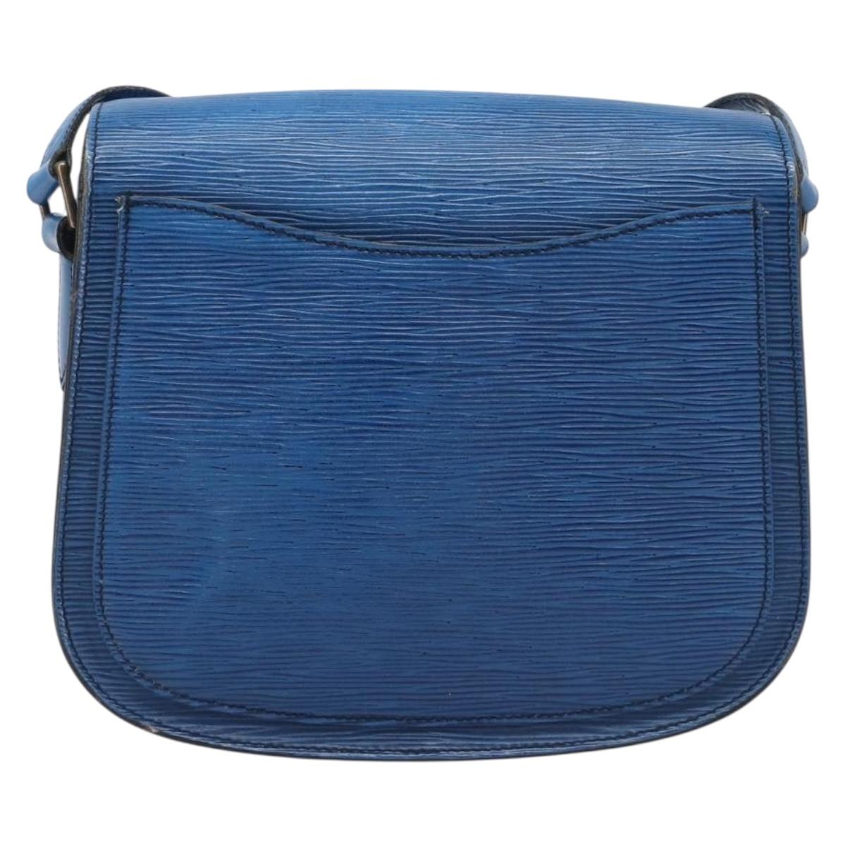 LOUIS VUITTON Epi Saint Cloud GM Shoulder Bag Toledo Blue M52195 LV Auth 209019