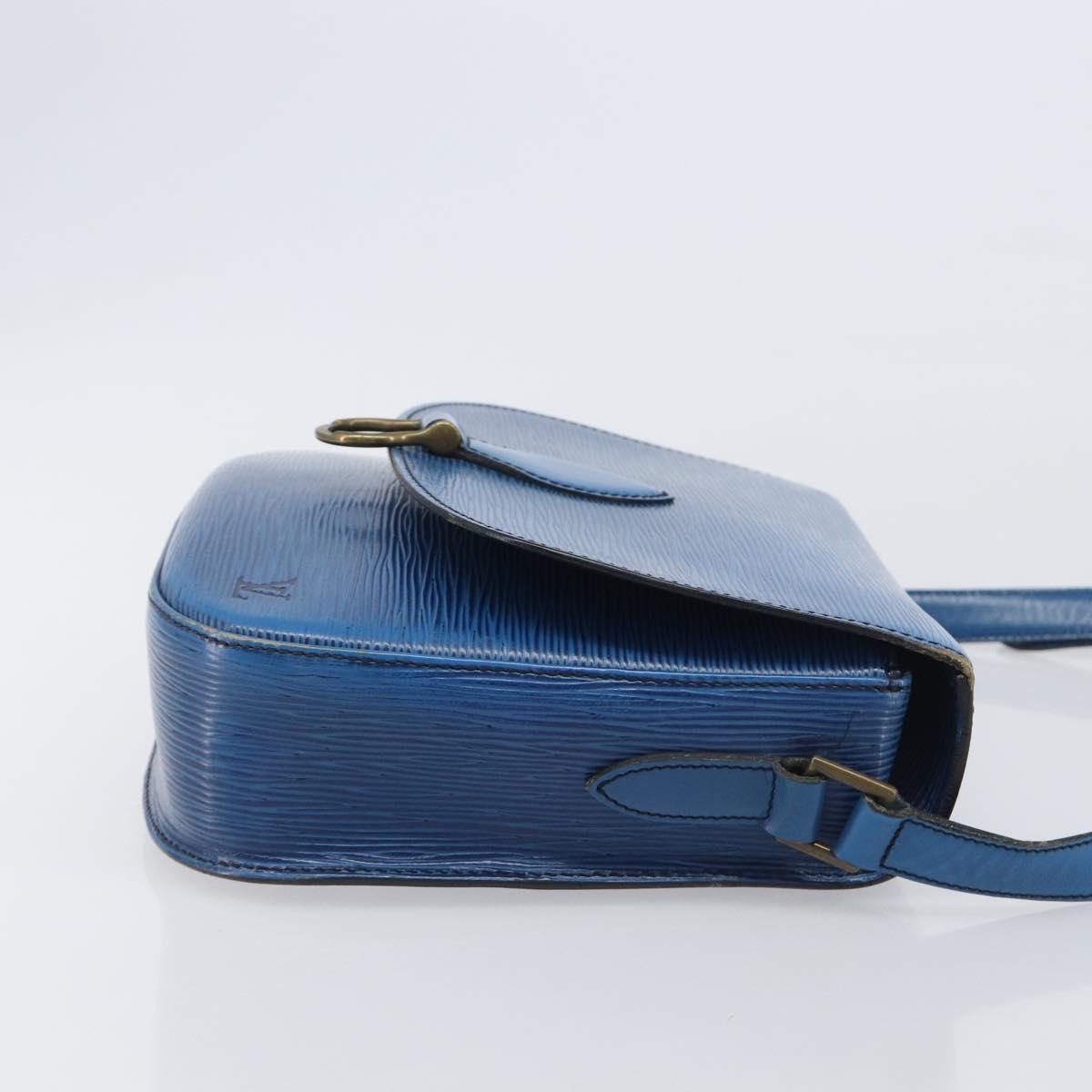 LOUIS VUITTON Epi Saint Cloud GM Shoulder Bag Toledo Blue M52195 LV Auth 209019