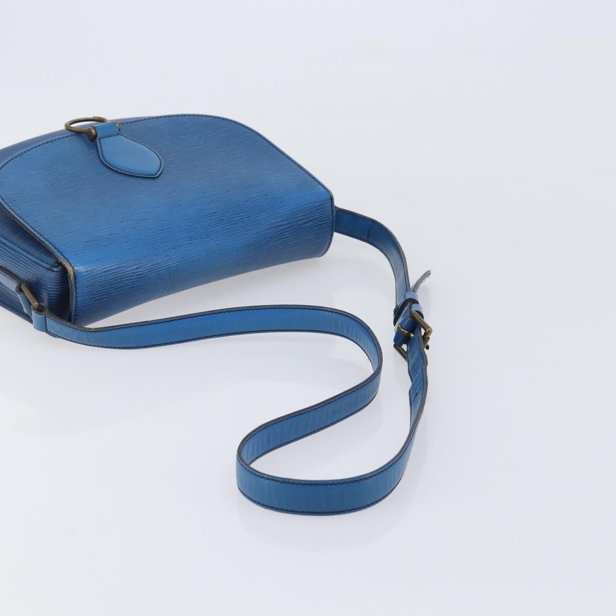 LOUIS VUITTON Epi Saint Cloud GM Shoulder Bag Toledo Blue M52195 LV Auth 209019