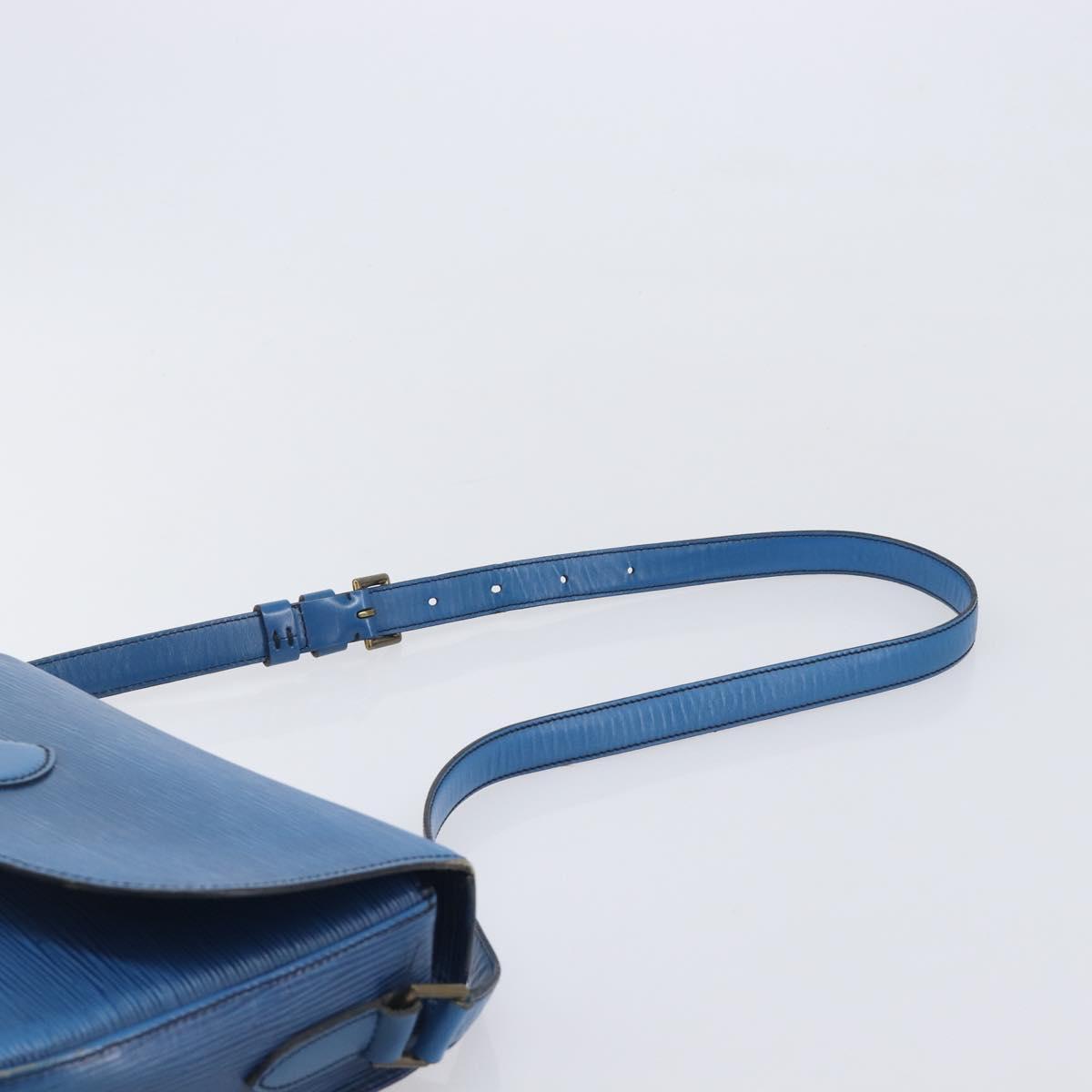 LOUIS VUITTON Epi Saint Cloud GM Shoulder Bag Toledo Blue M52195 LV Auth 209019