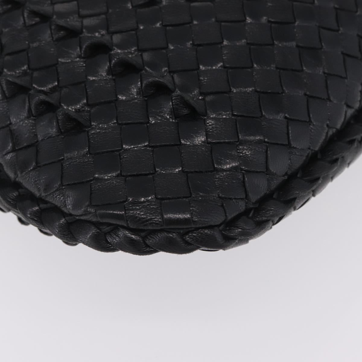 Bottega Veneta INTRECCIATO Hobo Shoulder Bag Leather Black 115653 Auth 209066SAV
