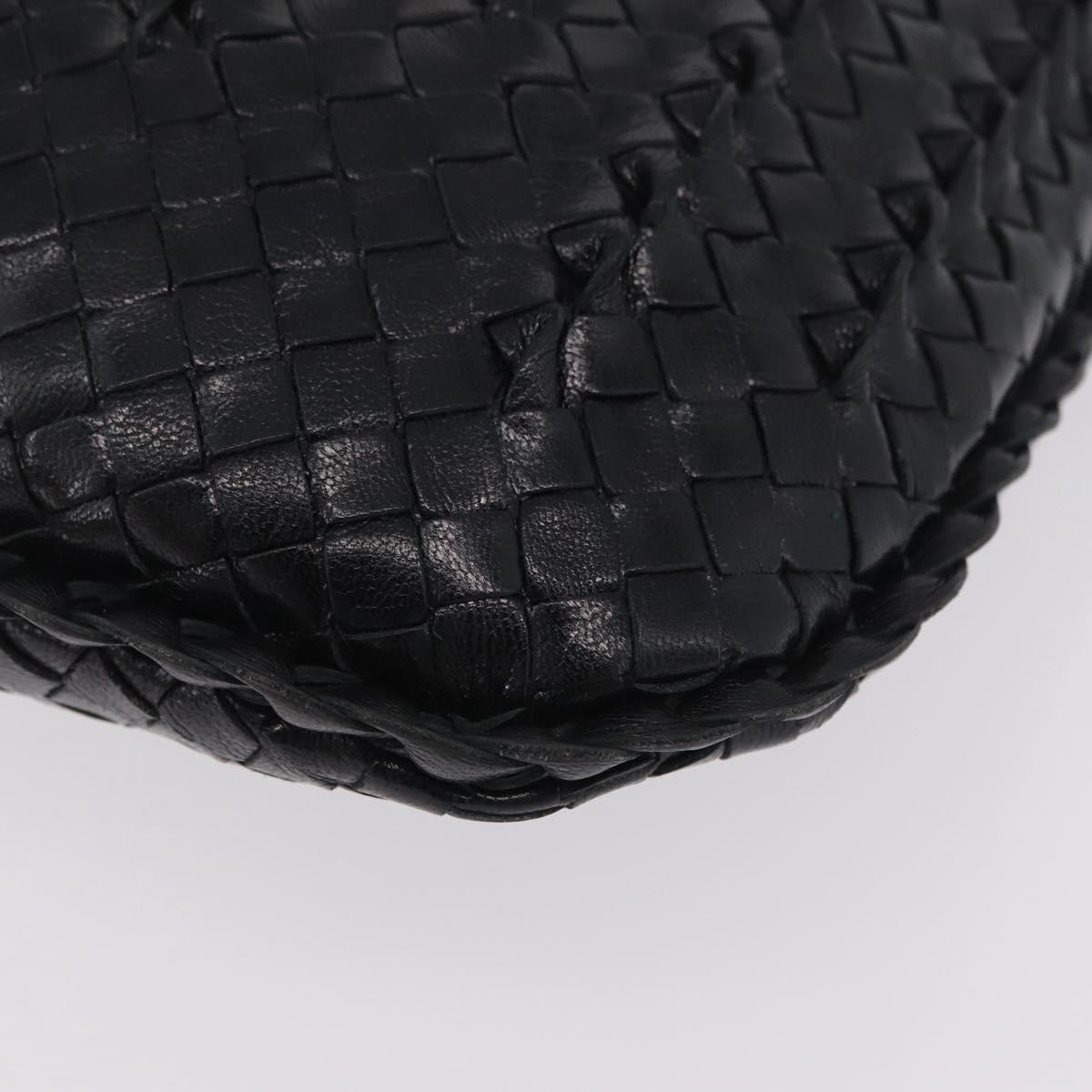 Bottega Veneta INTRECCIATO Hobo Shoulder Bag Leather Black 115653 Auth 209066SAV