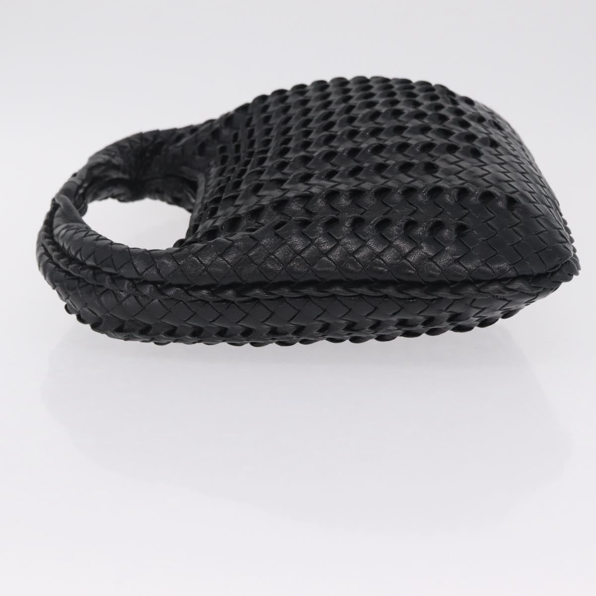 Bottega Veneta INTRECCIATO Hobo Shoulder Bag Leather Black 115653 Auth 209066SAV