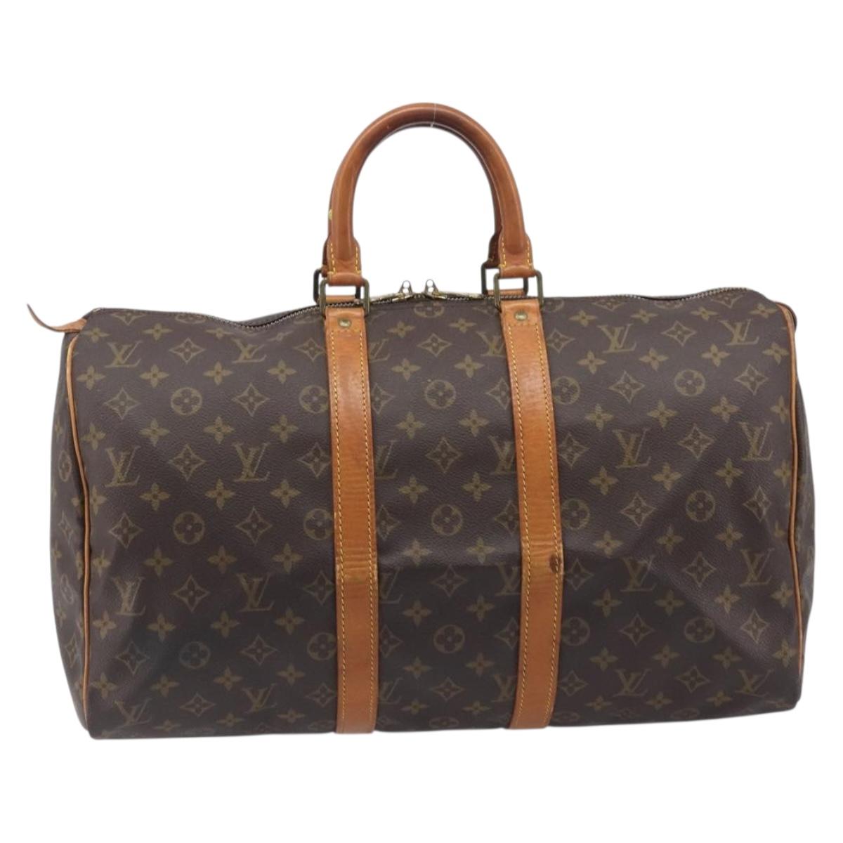 LOUIS VUITTON Monogram Keepall 45 Boston Bag M41428 LV Auth 209070