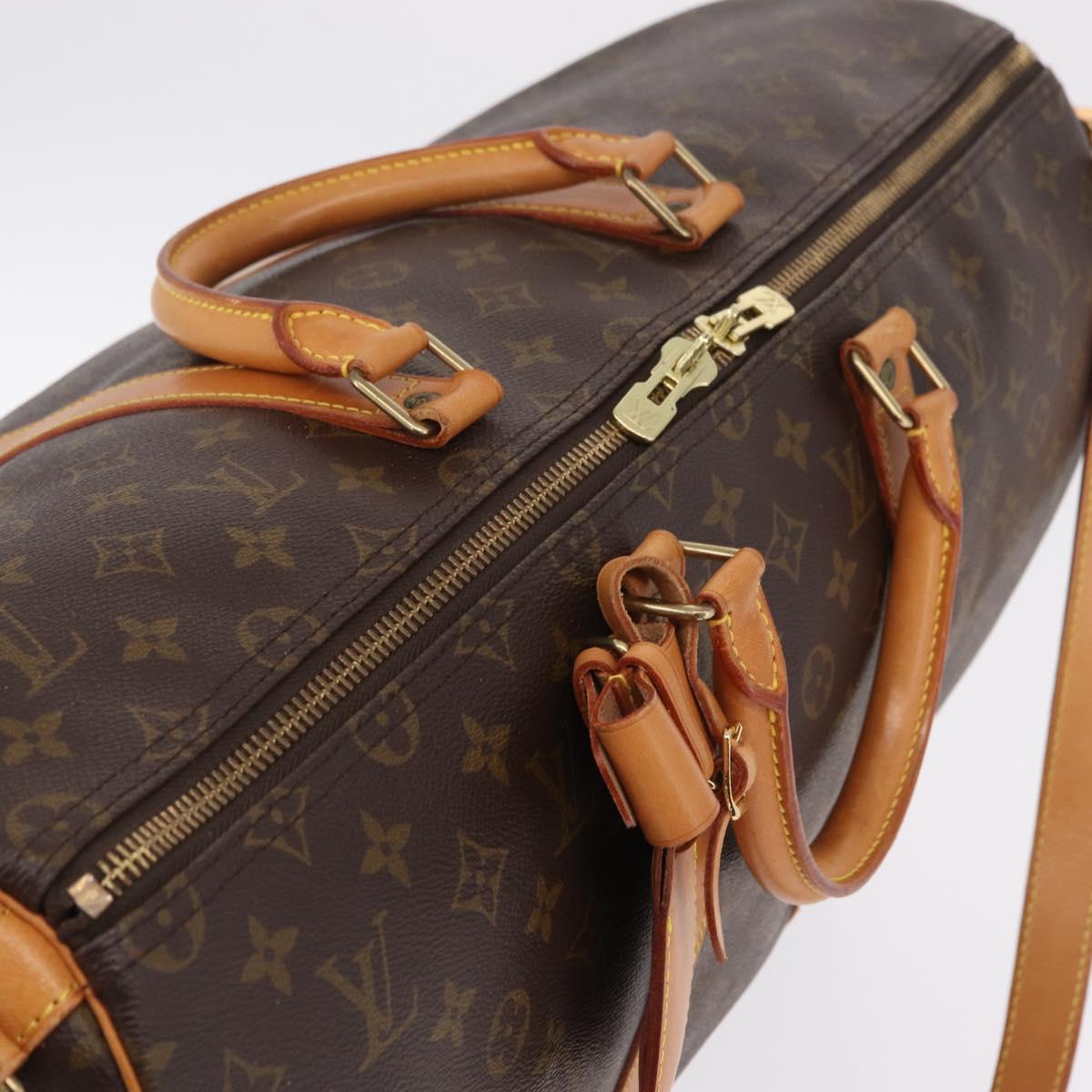 LOUIS VUITTON Monogram Keepall Bandouliere 50 Boston Bag M41416 LV Auth 209074A