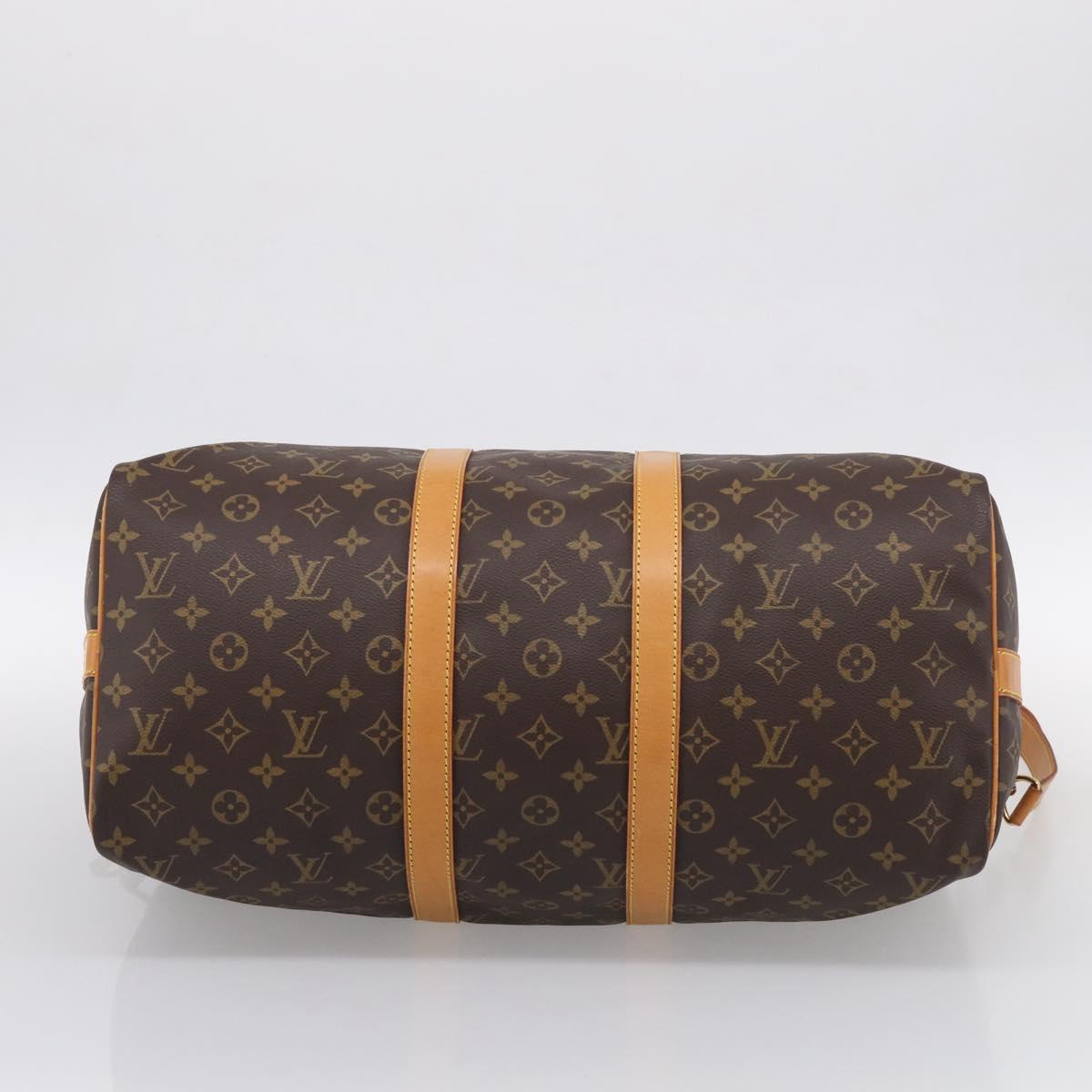 LOUIS VUITTON Monogram Keepall Bandouliere 45 Boston Bag M41418 LV Auth 209076V