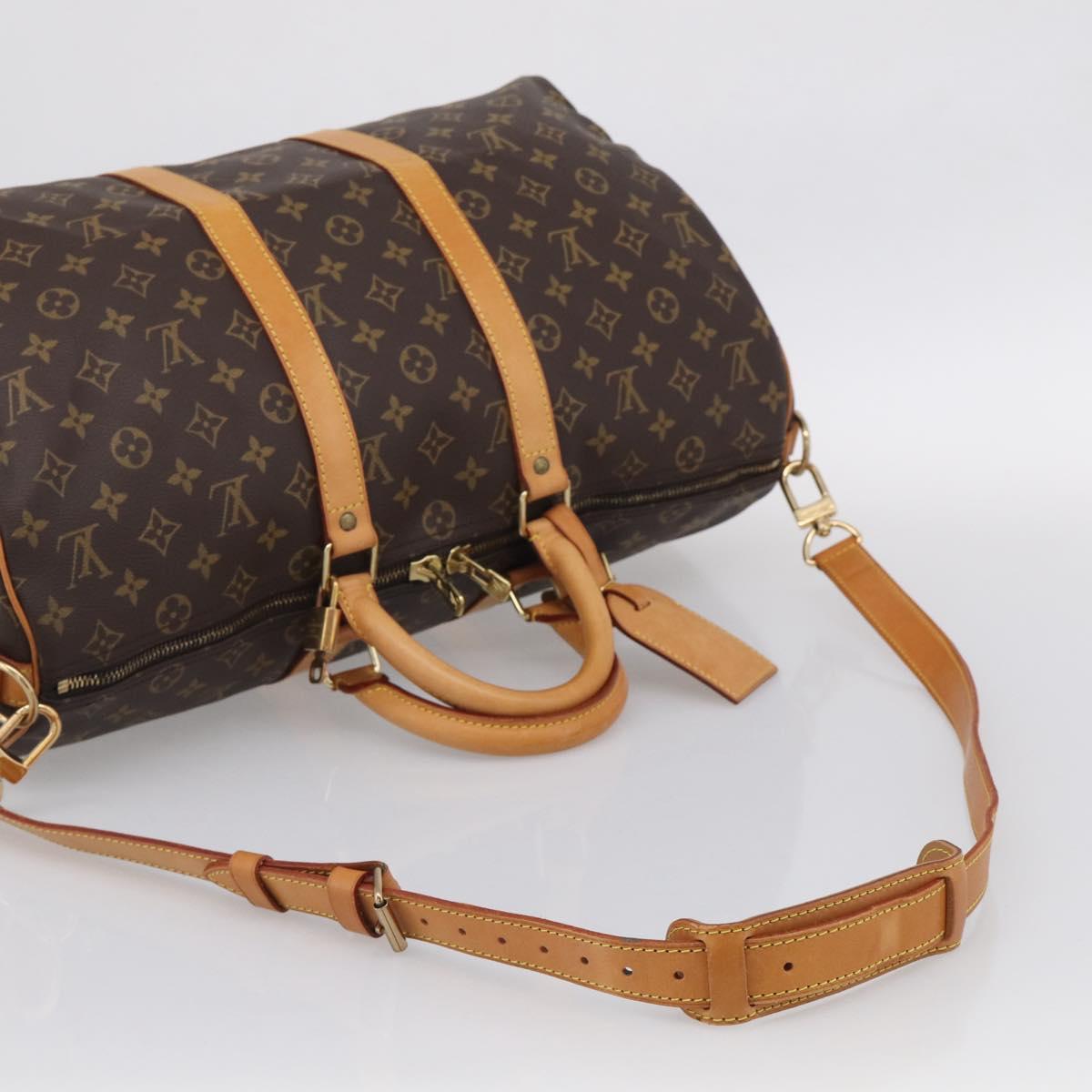 LOUIS VUITTON Monogram Keepall Bandouliere 45 Boston Bag M41418 LV Auth 209076V