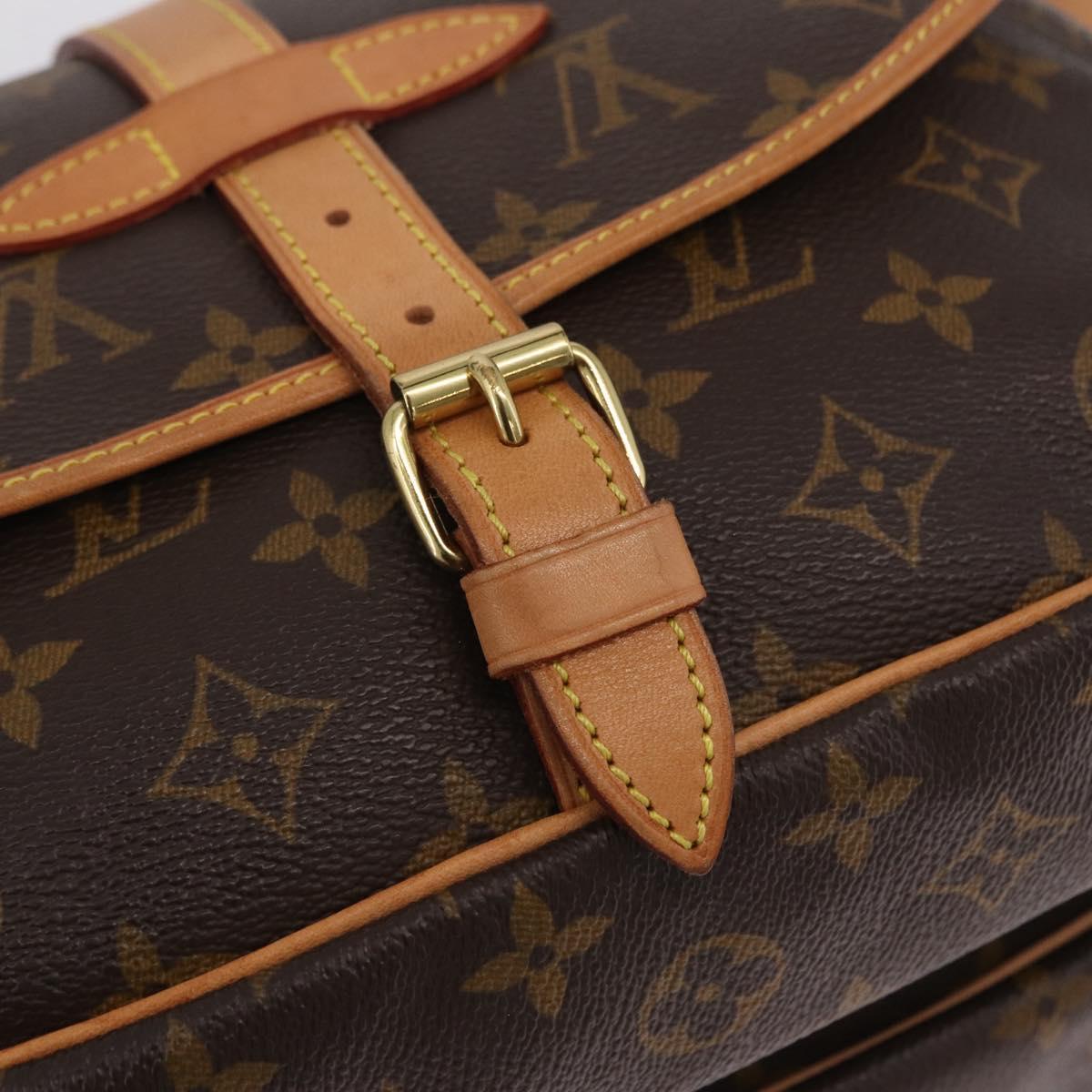 LOUIS VUITTON Monogram Saumur 30 Shoulder Bag M42256 LV Auth 209083V